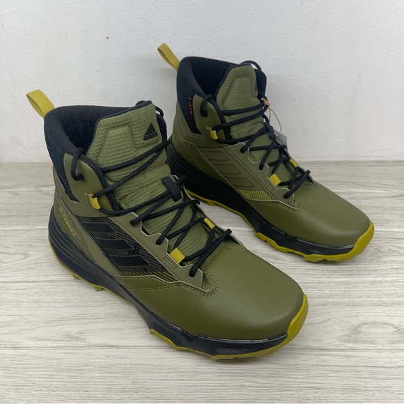 Adidas Mens Size 11 Olive TERREX UNITY LEATHER MID COLD.RDY HIKING BOOTS GZ3936 - Picture 3 of 9